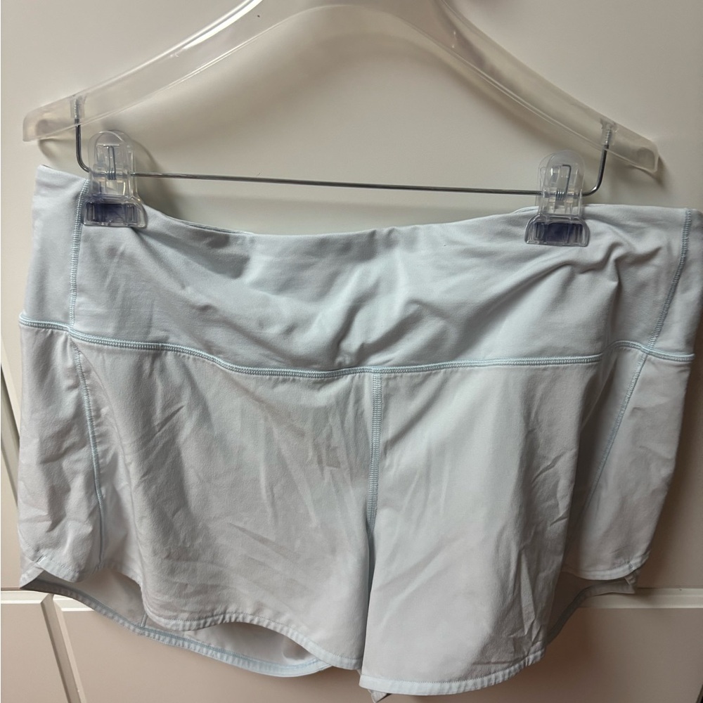 Lululemon shorts size 14 in pretty baby blue.